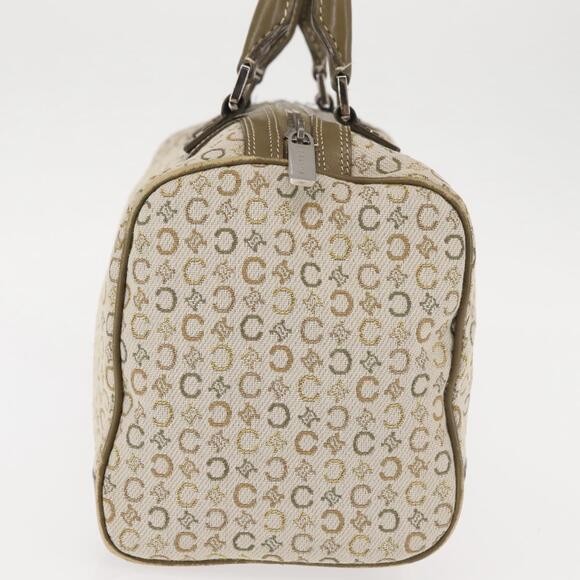 CELINE C Macadam Canvas Hand Bag Beige Silver - Picture 6 of 12
